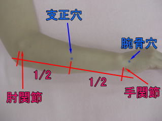 支正穴の位置